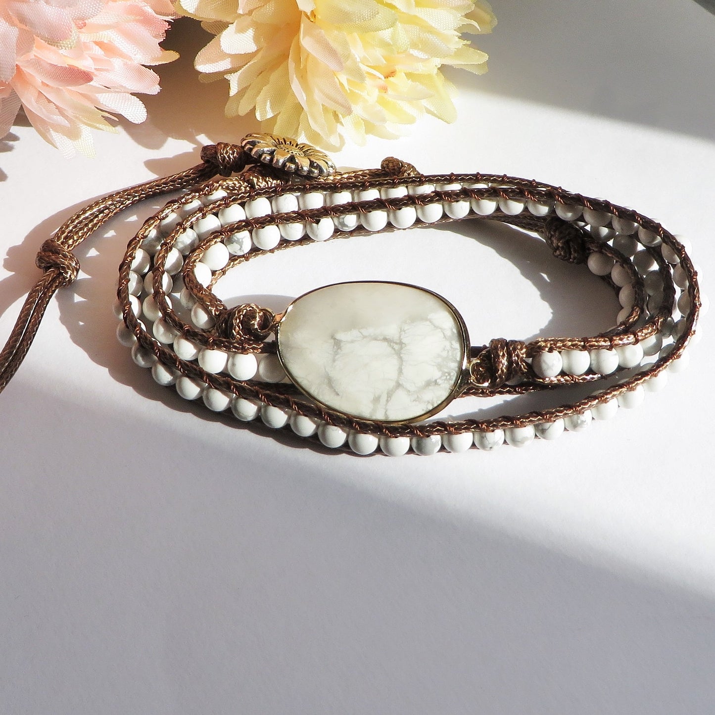 ŚAKTI ~ PURE ENERGY AMETISTA ~ bracciale avvolgente triplo giro in pietre naturali ~