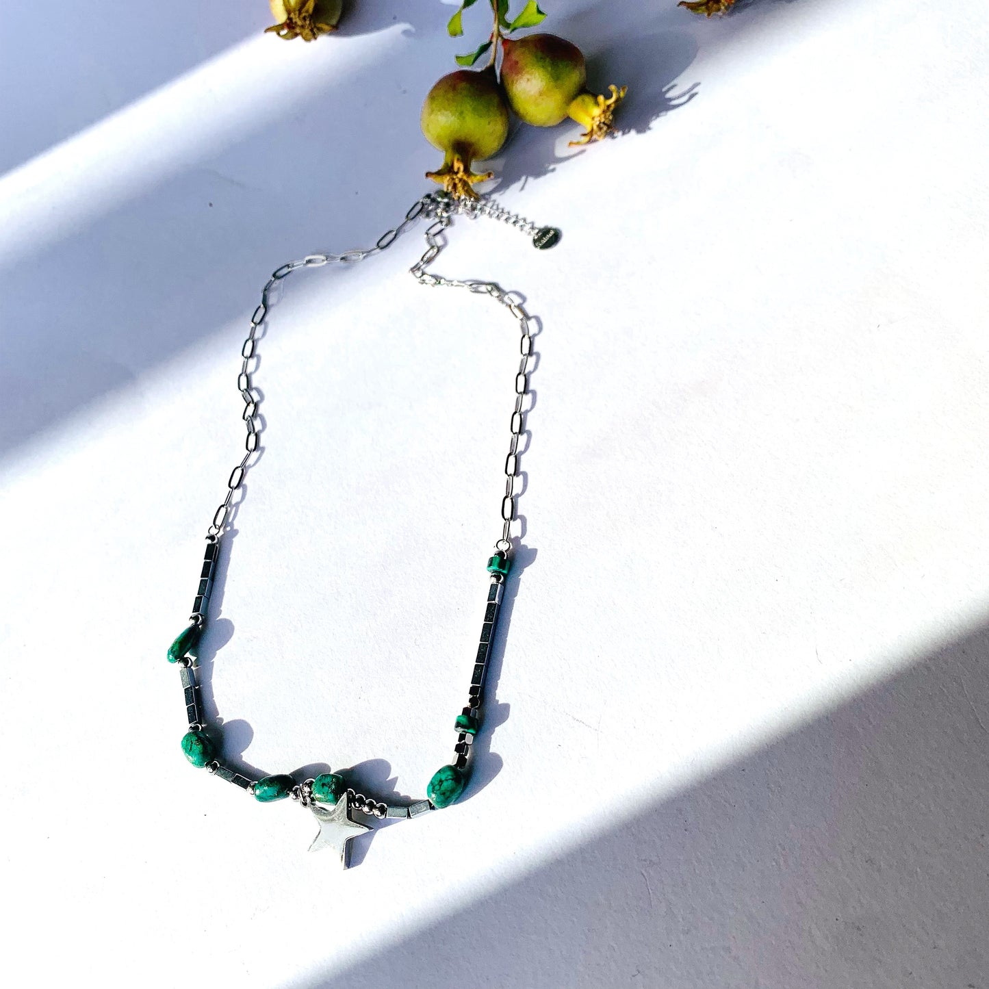 STAR STONES Bracciale ~ in Acciaio INOSSIDABILE, con pietre DURE e ciondoli a forma di Stella