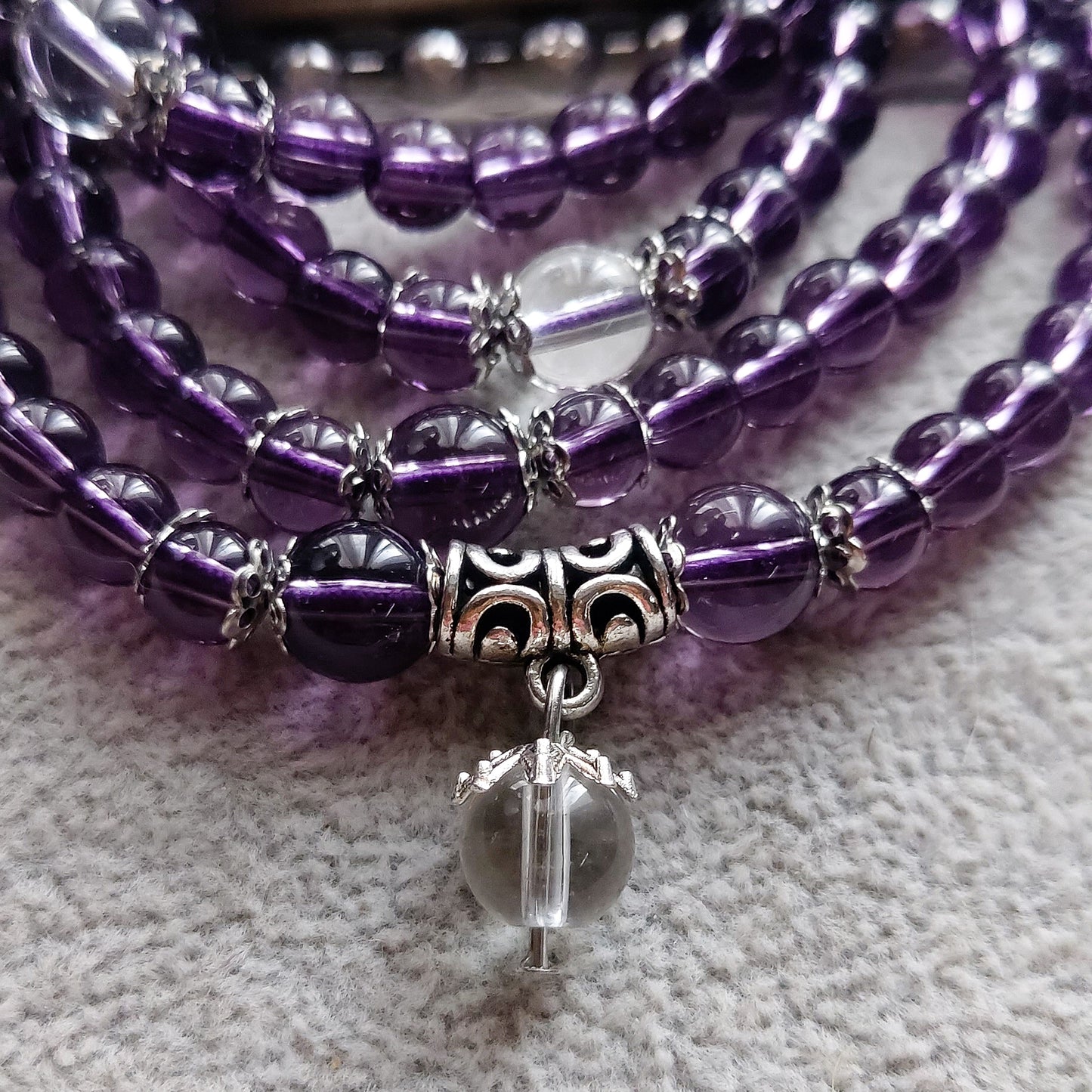 PRISHA ~ Bracciale - Collana JAPAMALA 108 grani in cristallo
