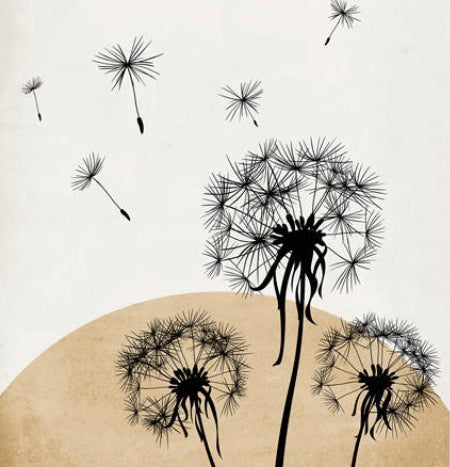 DANDELION earrings ~ orecchini Fiore di tarassaco~ in metallo galvanizzato e rodiato argento ~ minimal & vintage ~