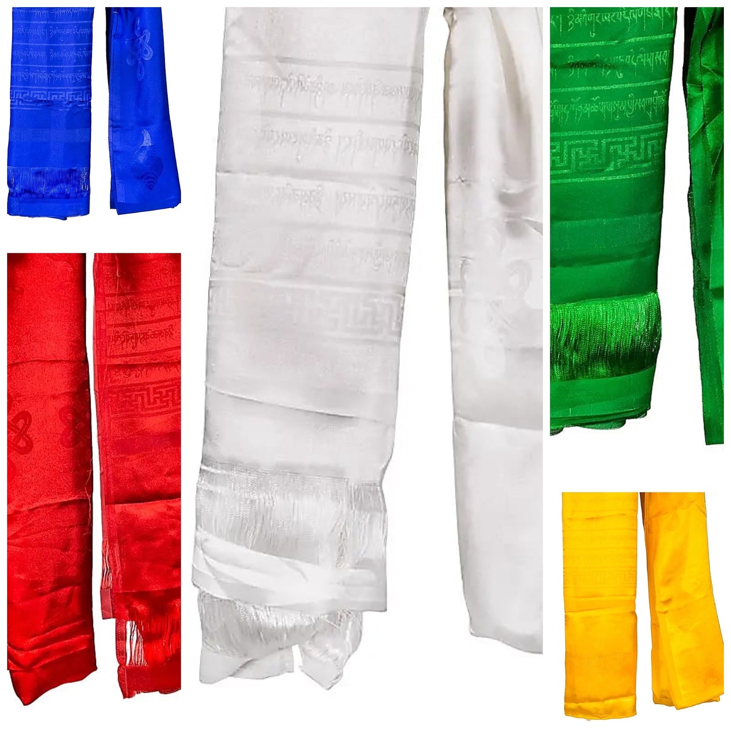 KHATA- Sciarpa Tibetana ~ 100% viscosa ~ tipo seta