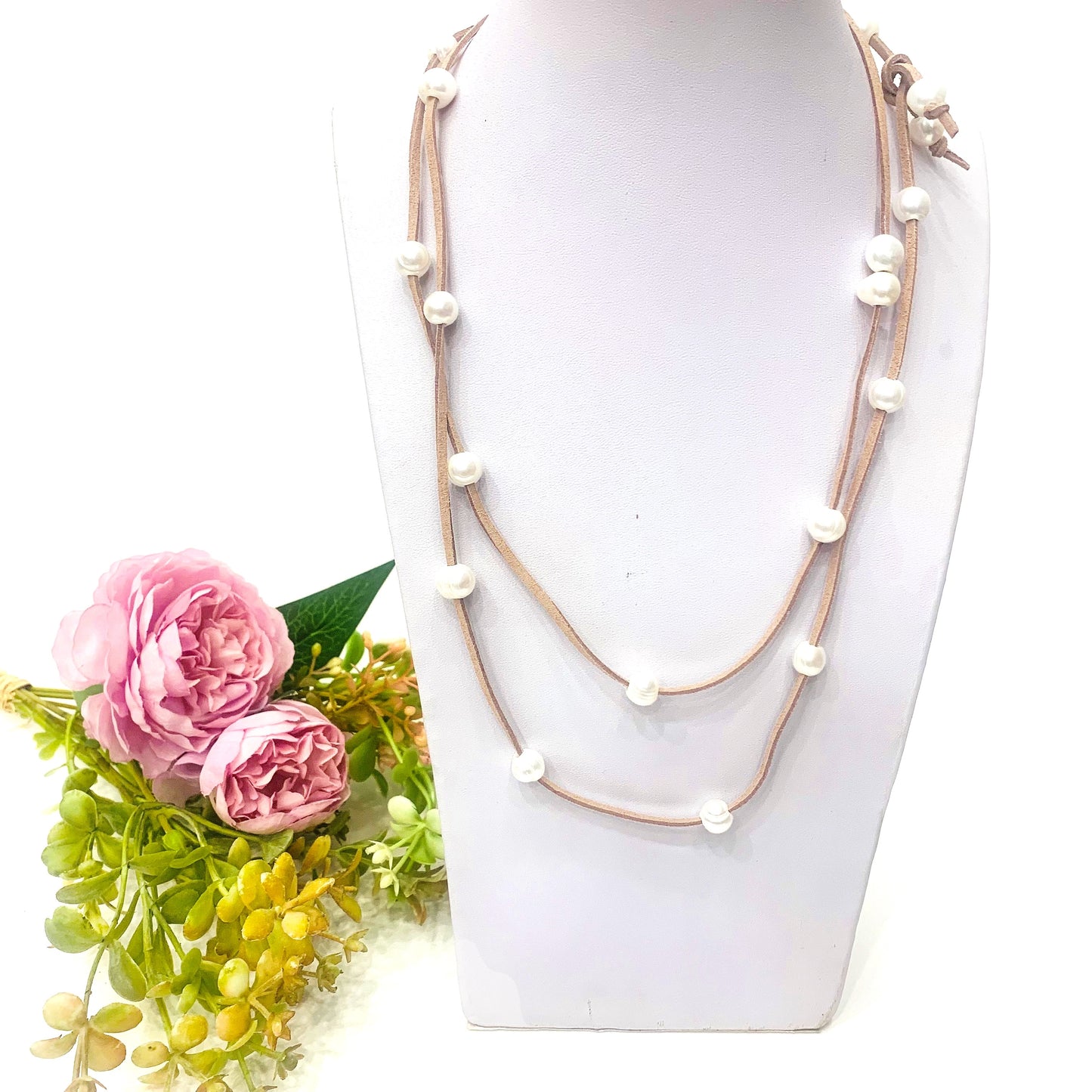 FRESH ŚAKTI PEARLS ~ Collana o bracciale multigiro in perle ~