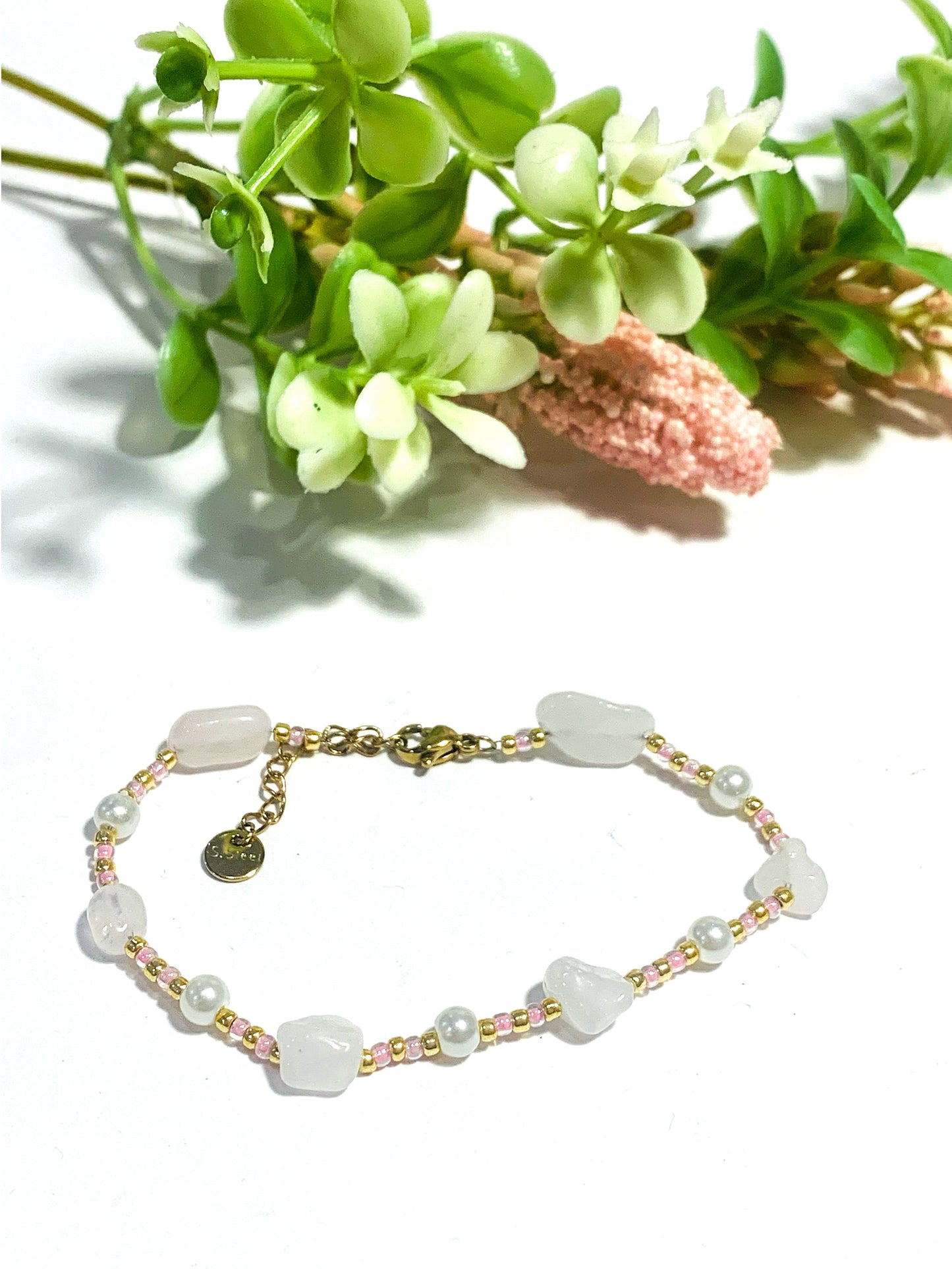 TIKA bracciale in acciaio con pietre dure naturali