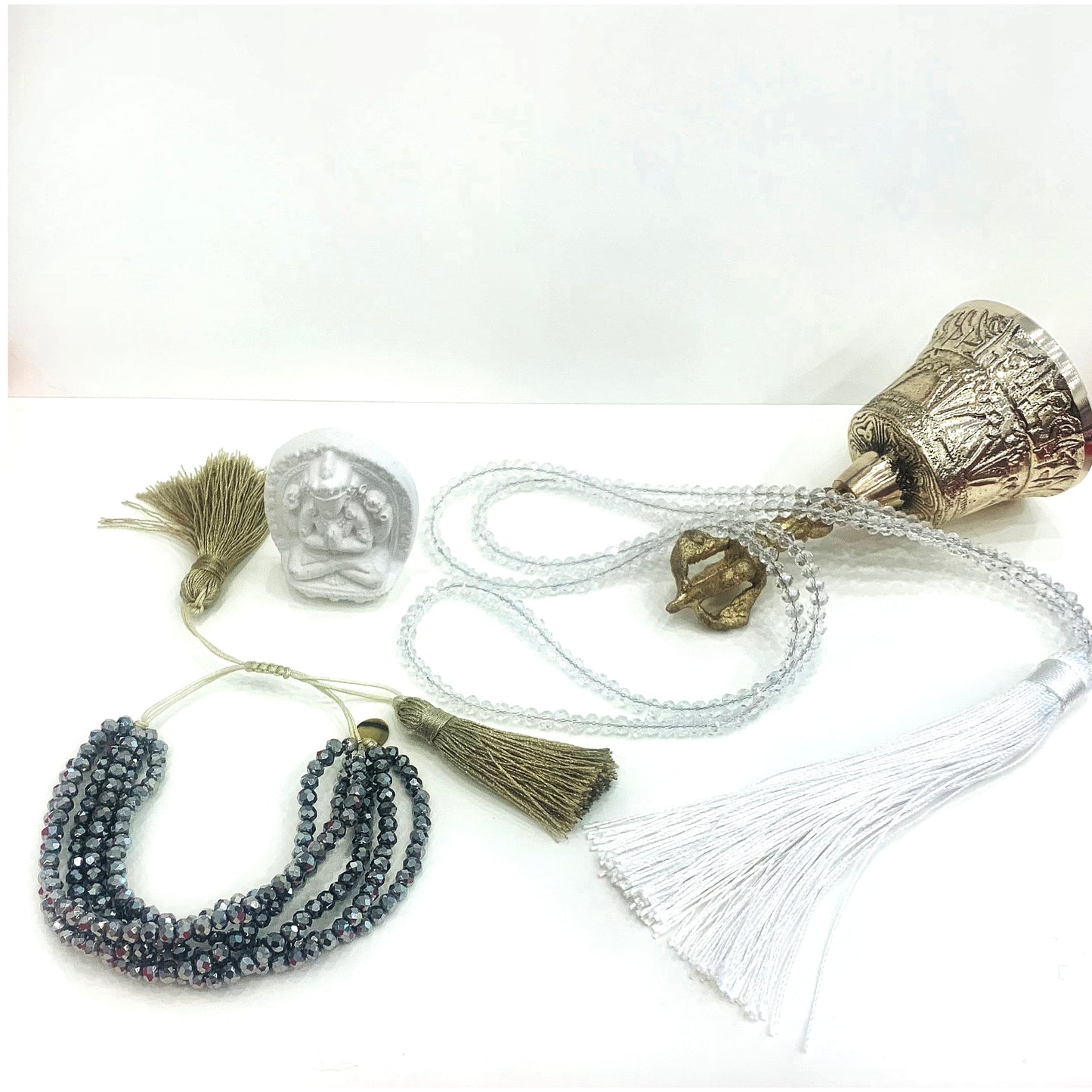 PEMA set ~ Collana e bracciale JAPAMALA in cristalli naturali
