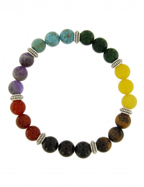 Alignment~bracciale PIETRE DURE NATURALI~ 7 CHAKRA~NIRVANA STONES