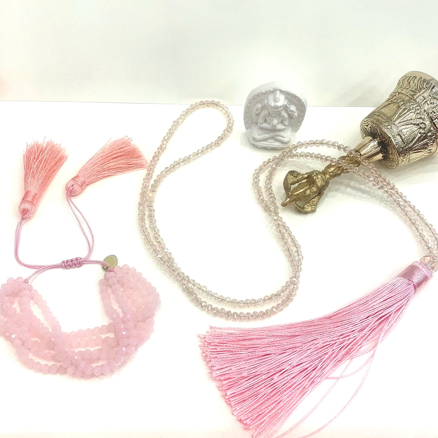 PEMA set ~ Collana e bracciale JAPAMALA in cristalli naturali