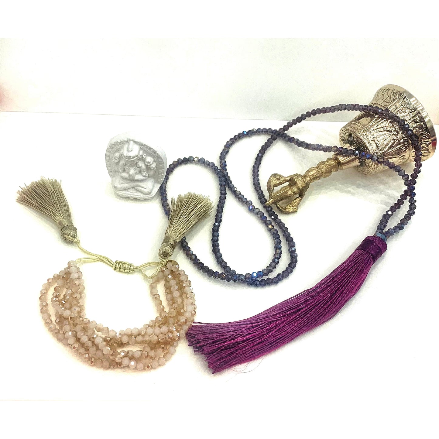 PEMA set ~ Collana e bracciale JAPAMALA in cristalli naturali