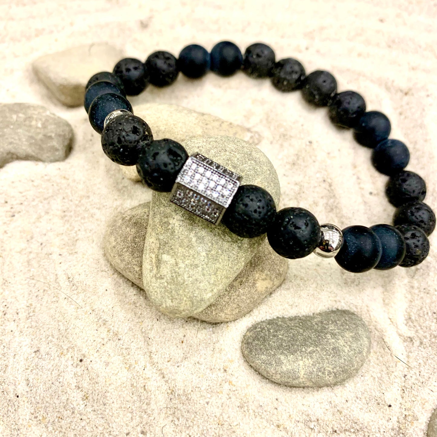 ARVAK ~ Bracciale elastico pietre dure naturali