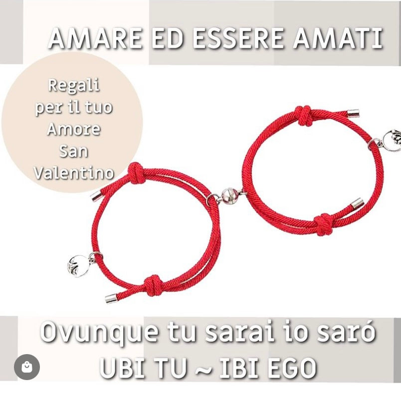 OVUNQUE TU SARAI IO SARÒ
Ubi tu ~ ibi Ego -Bracciale di coppia-
