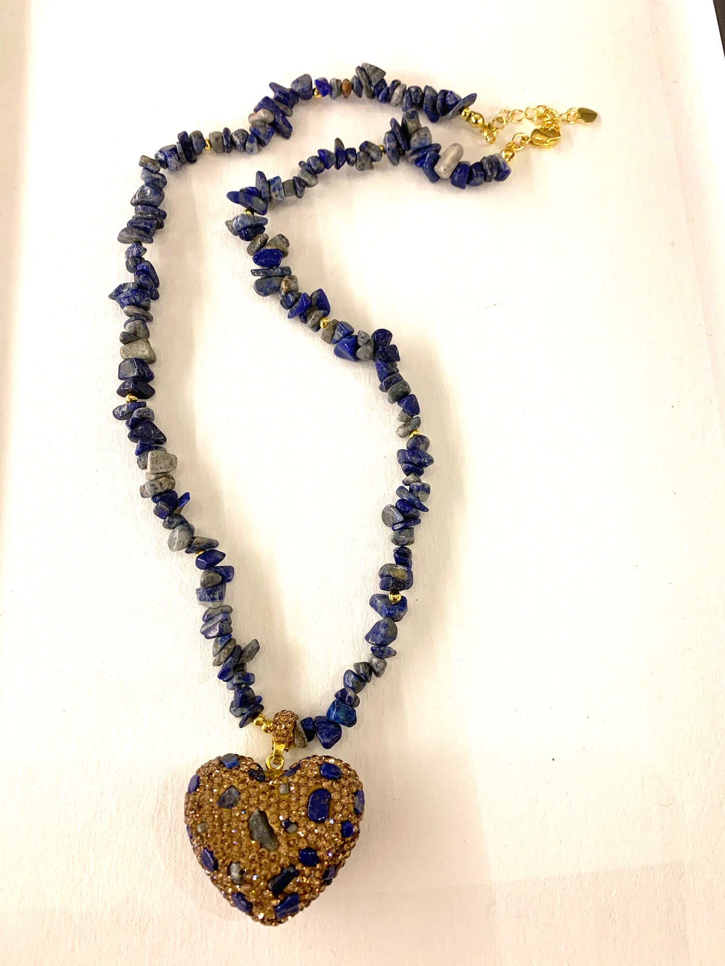 HEART CHIPS COLLANA ~ QUARZO NATURALE