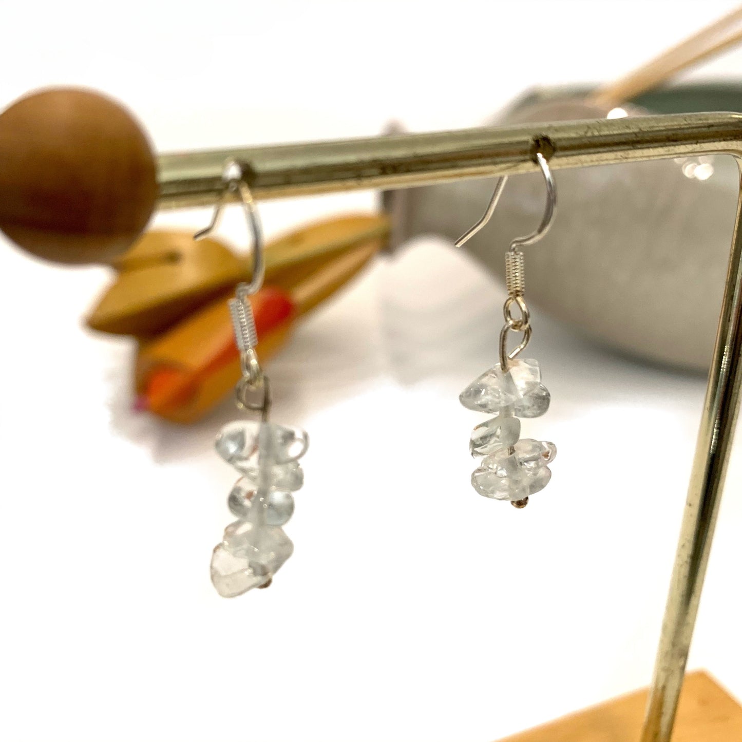 CHIPS ORECCHINI 7 CHAKRA ~ ORECCHINI IN CHIPS DI QUARZO NATURALE~