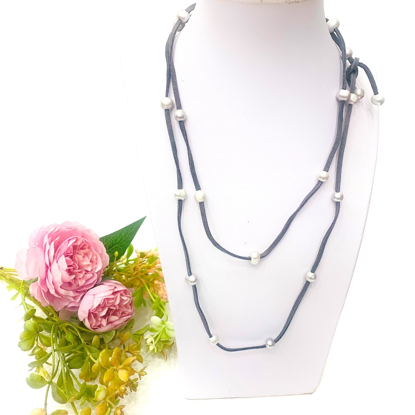 FRESH ŚAKTI PEARLS ~ Collana o bracciale multigiro in perle ~