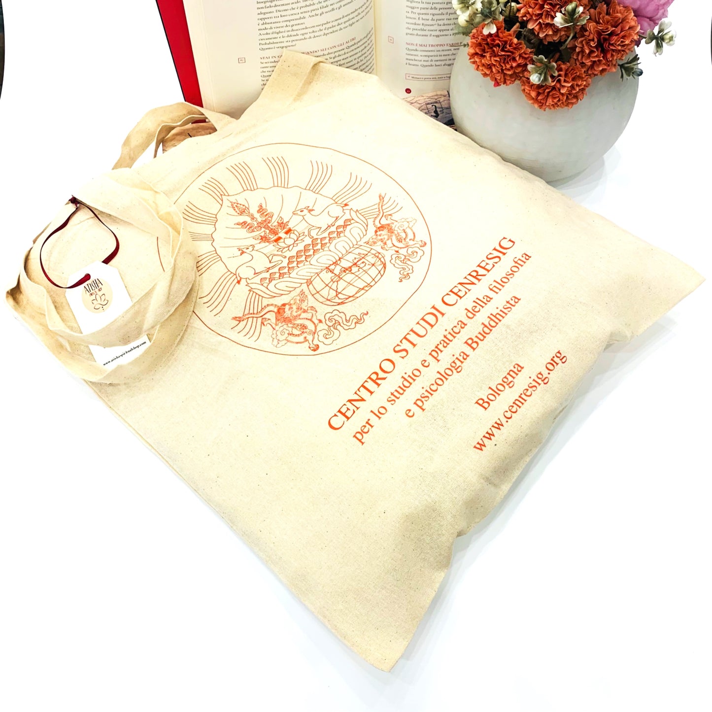 CENRESIG ~ BORSA SHOPPING IN TESSUTO ~ 100% COTONE