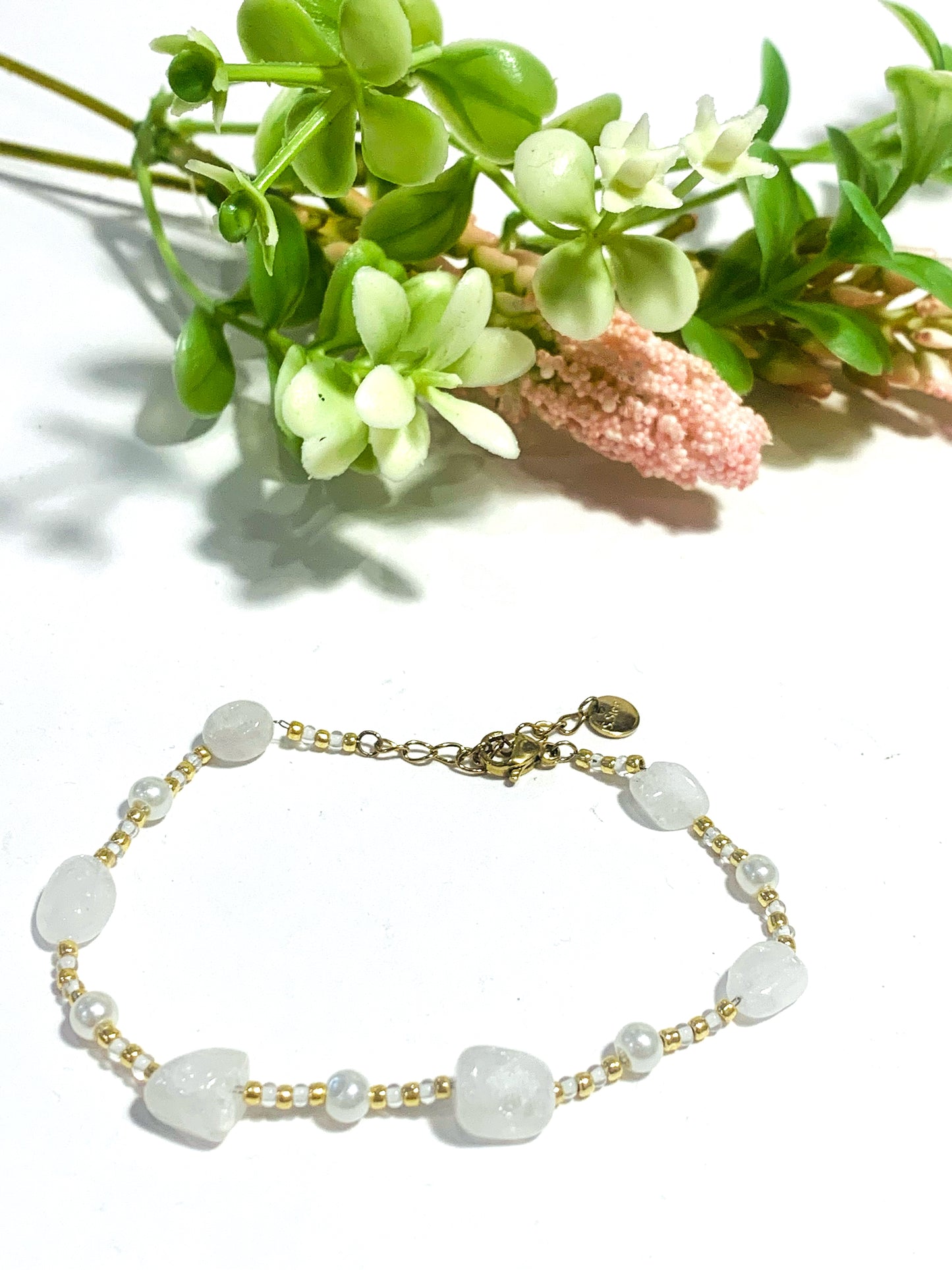 TIKA bracciale in acciaio con pietre dure naturali