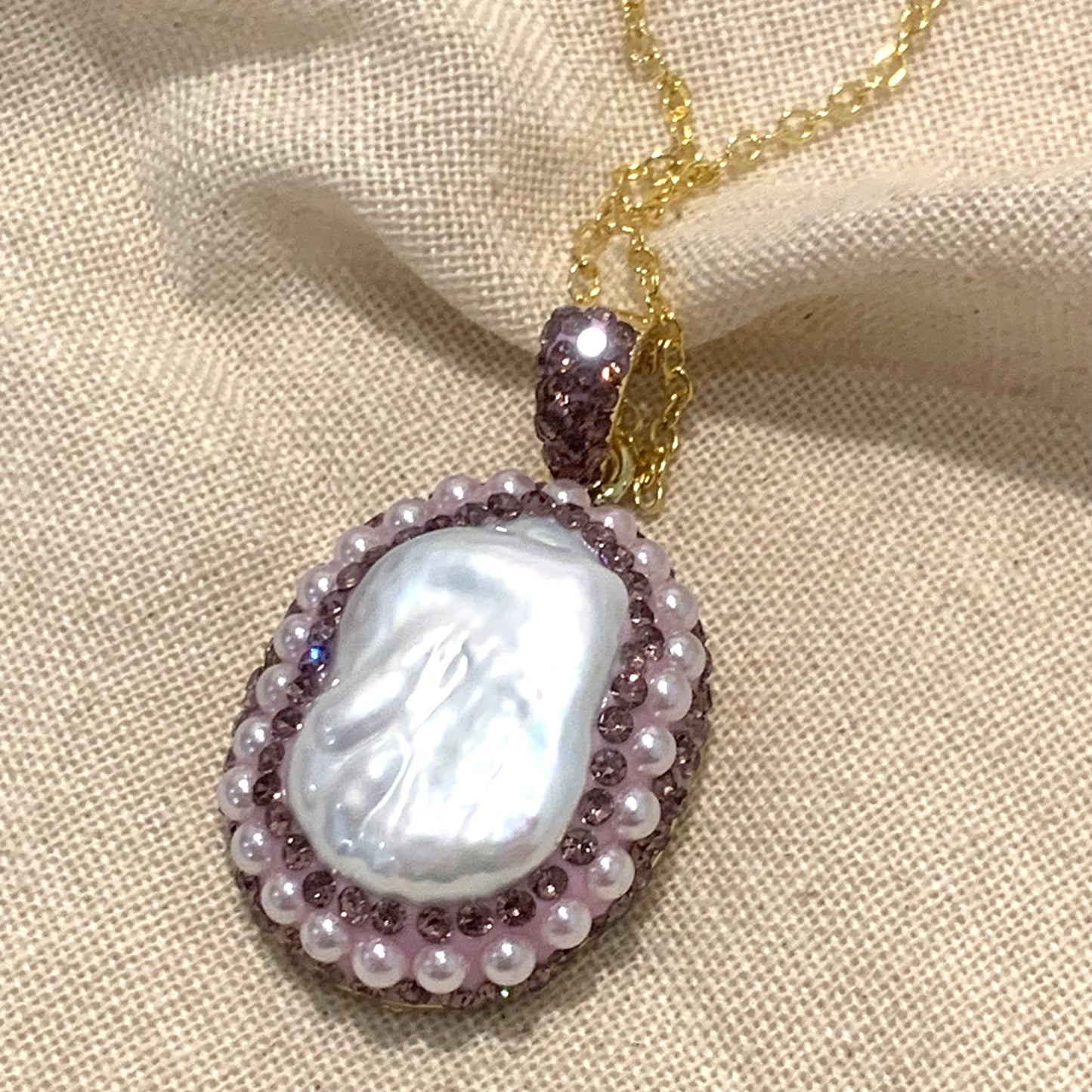 ISANA DRUSA PEARLS - Set in PERLA NATURALE e metallo ottone galvanizzato e rodiato oro