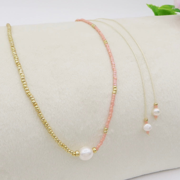 THIN ~ COLLANA in perline di vetro Miyuki ~ regolabile ~ chiusura scorrevole SHAMBALA ~