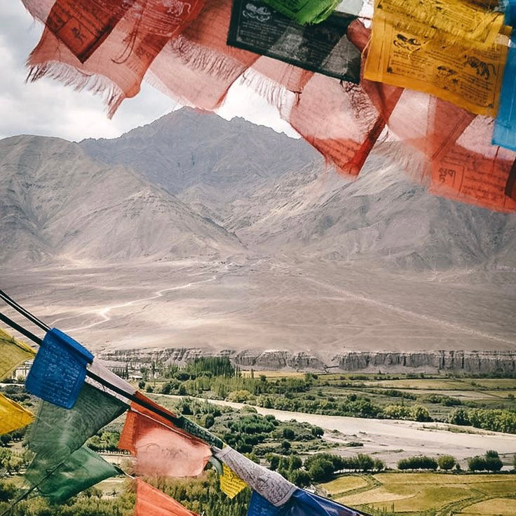 TIBETAN PRAYER FLAG ~ bandierine Tibetane formato mini