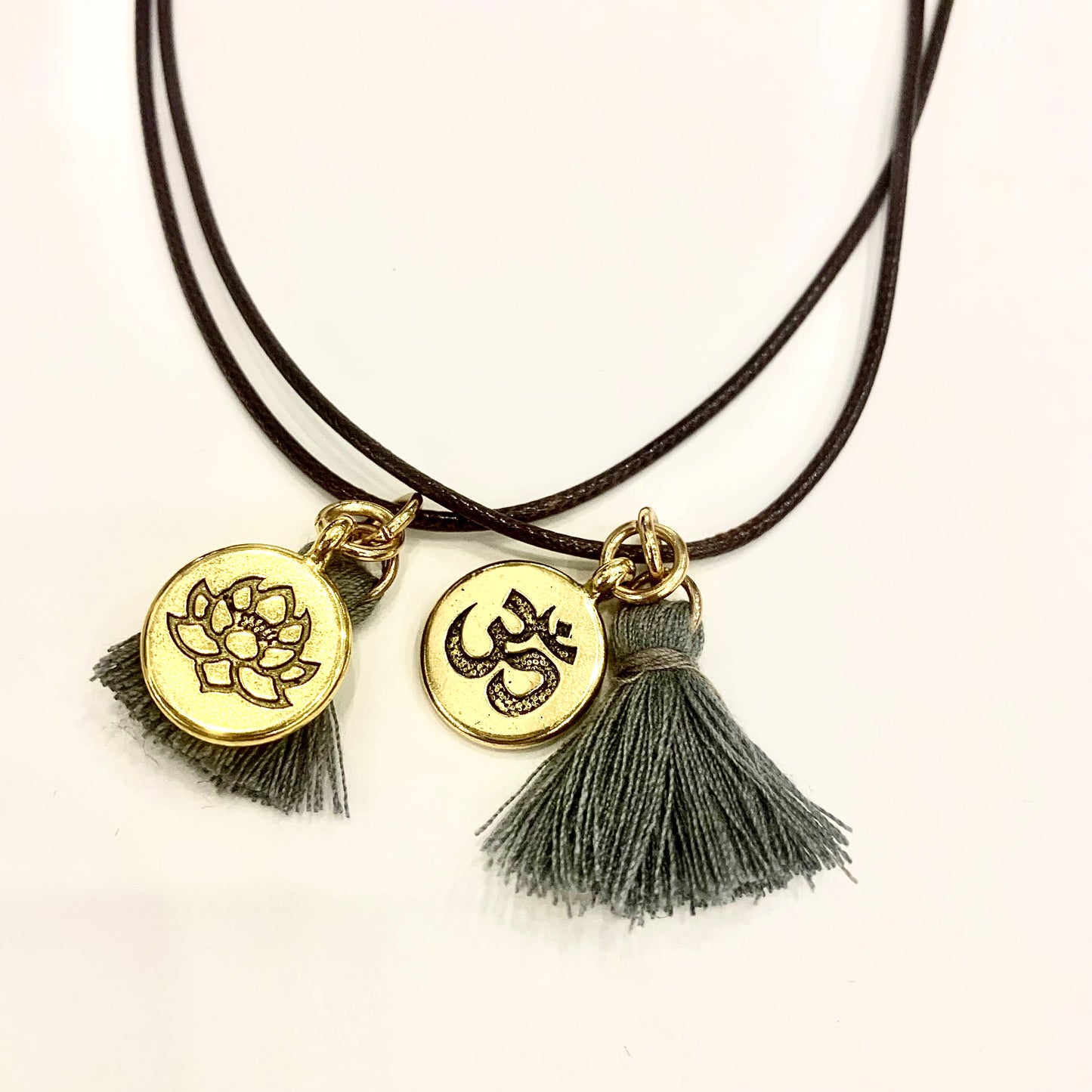Bushido in Kanji~Pendenti su cordino cerato con nappina