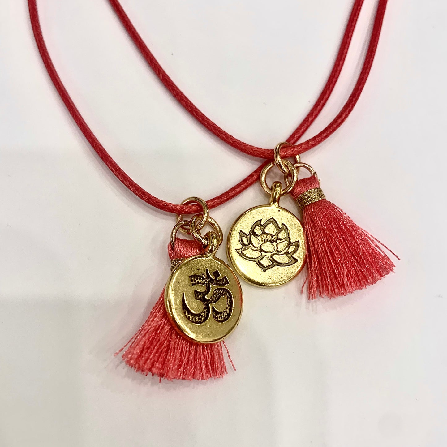 Bushido in Kanji~Pendenti su cordino cerato con nappina