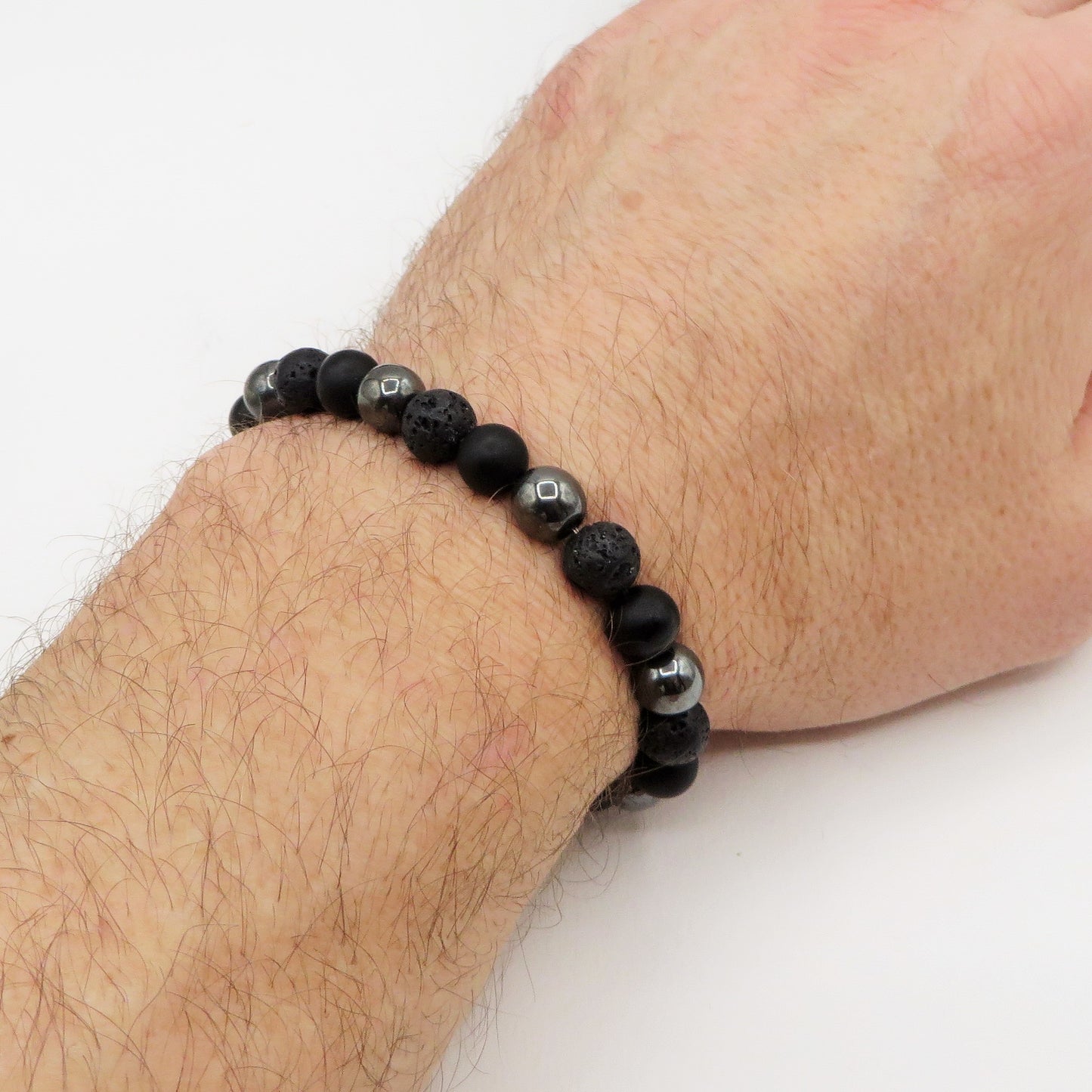 SANRAK~ BRACCIALE TRIPLA PROTEZIONE~ pietra dura naturale