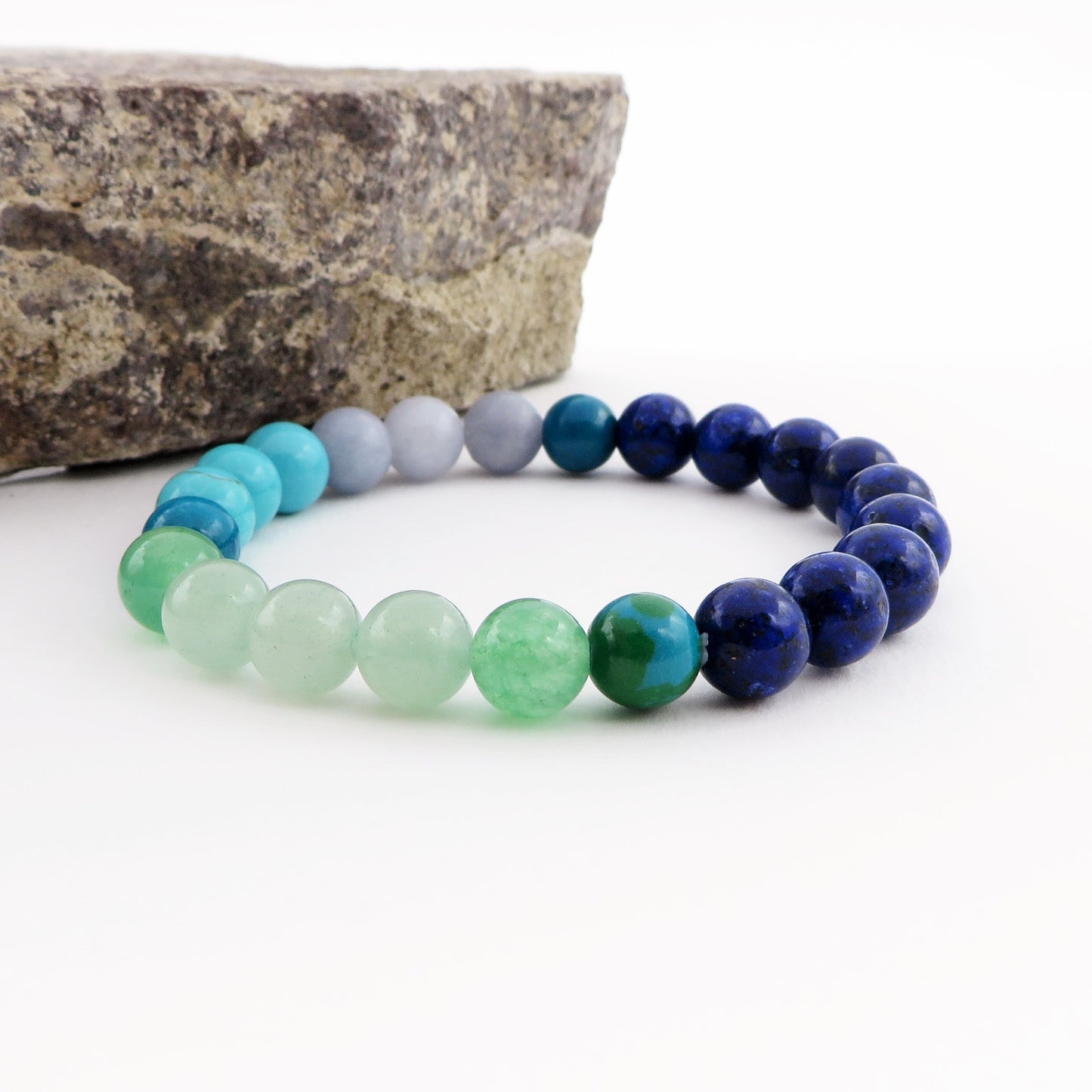 MARPA ~ BRACCIALE in 5 varianti pietre dura naturali ~ Lapislazzuli, Occhio tigre, Ametista, Quarzo e turchese lapislazzuli