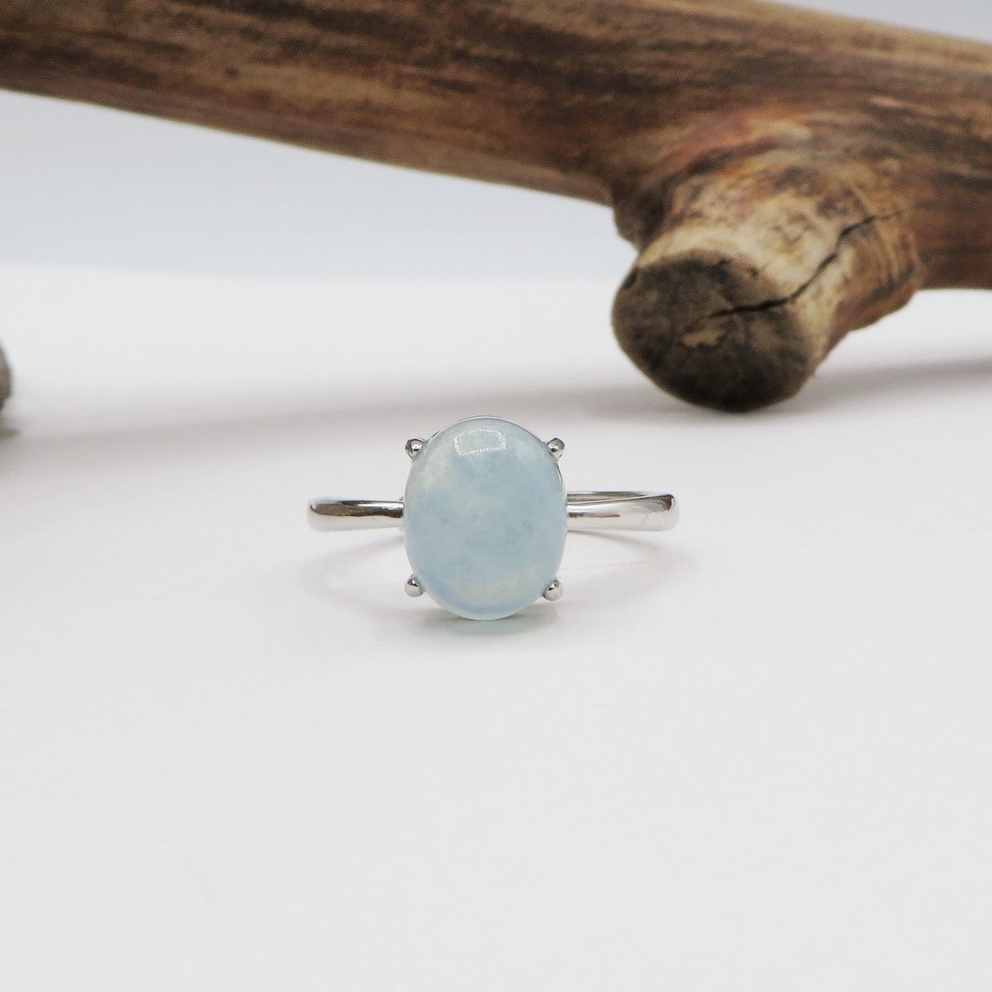 NILAH ~ Anello regolabile in ACQUAMARINA naturale