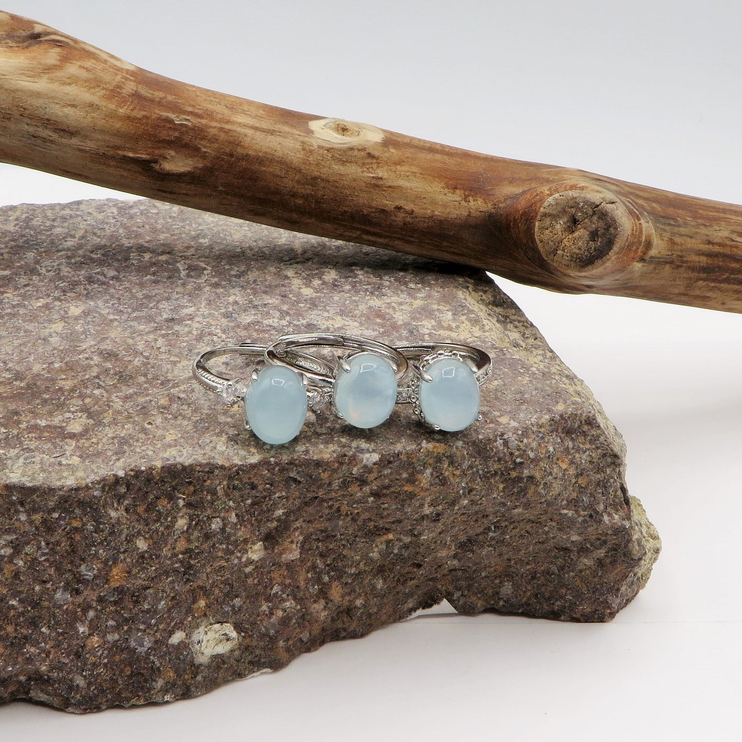 NILAH ~ Anello regolabile in ACQUAMARINA naturale