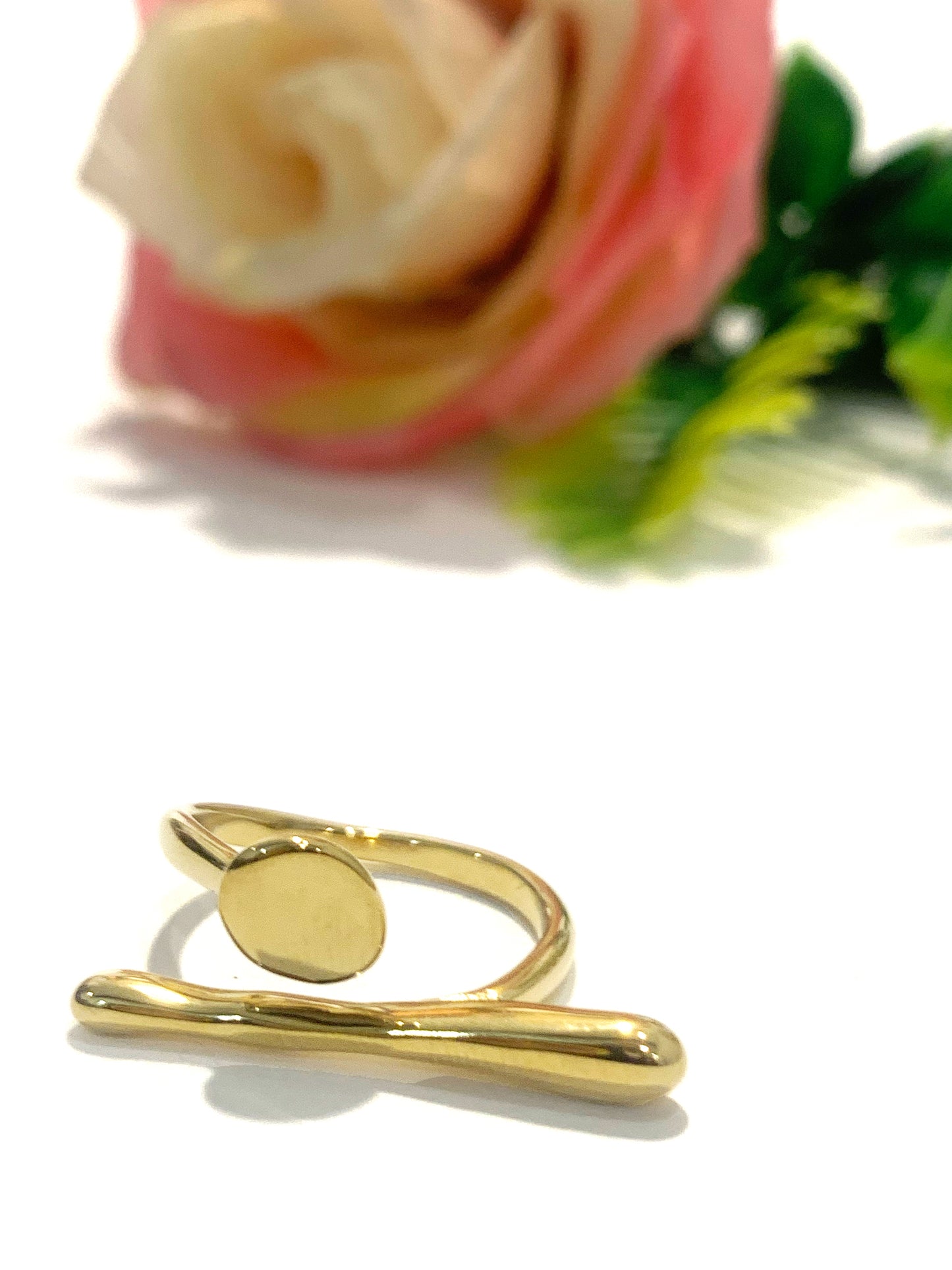 NARSI ~ Anello regolabile in acciaio inossidabile ~ asimmetrico
