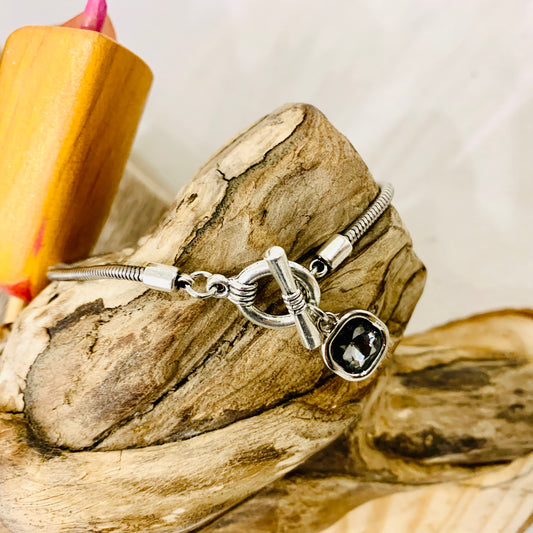 BALANCE bracciale con charms cristalli irregolari