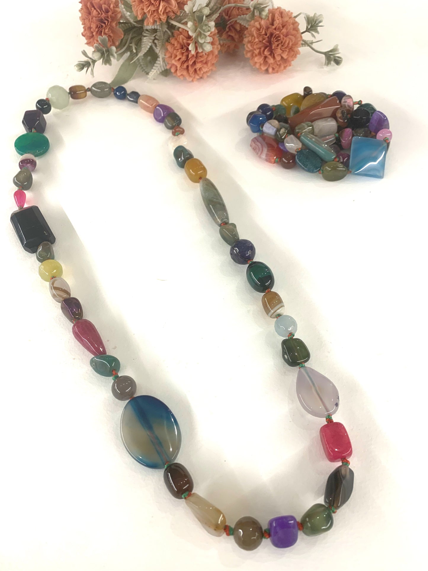 ARYA XL MULTICOLOR PIETRA ~ 7 CHAKRA  ~ COLLANA IN PIETRE DURE NATURALI