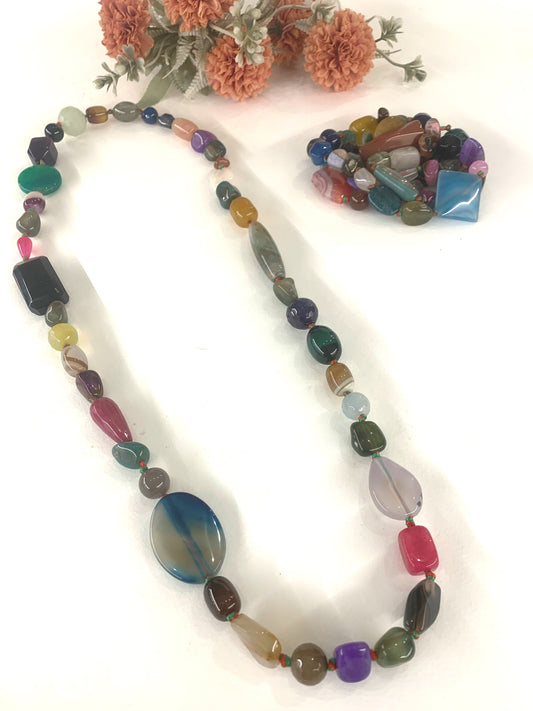 ARYA XL MULTICOLOR PIETRA ~ 7 CHAKRA  ~ COLLANA IN PIETRE DURE NATURALI