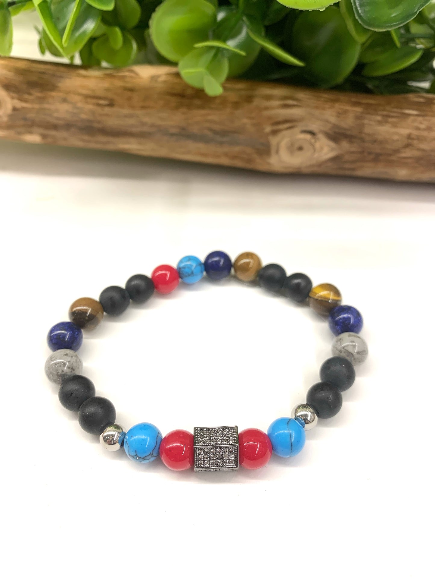 ARVAK ~ Bracciale elastico pietre dure naturali
