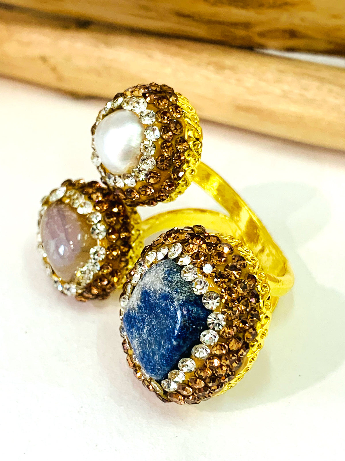 ISANA CONTRARIE'  ~ ANELLO IN PIETRA DURA NATURALE