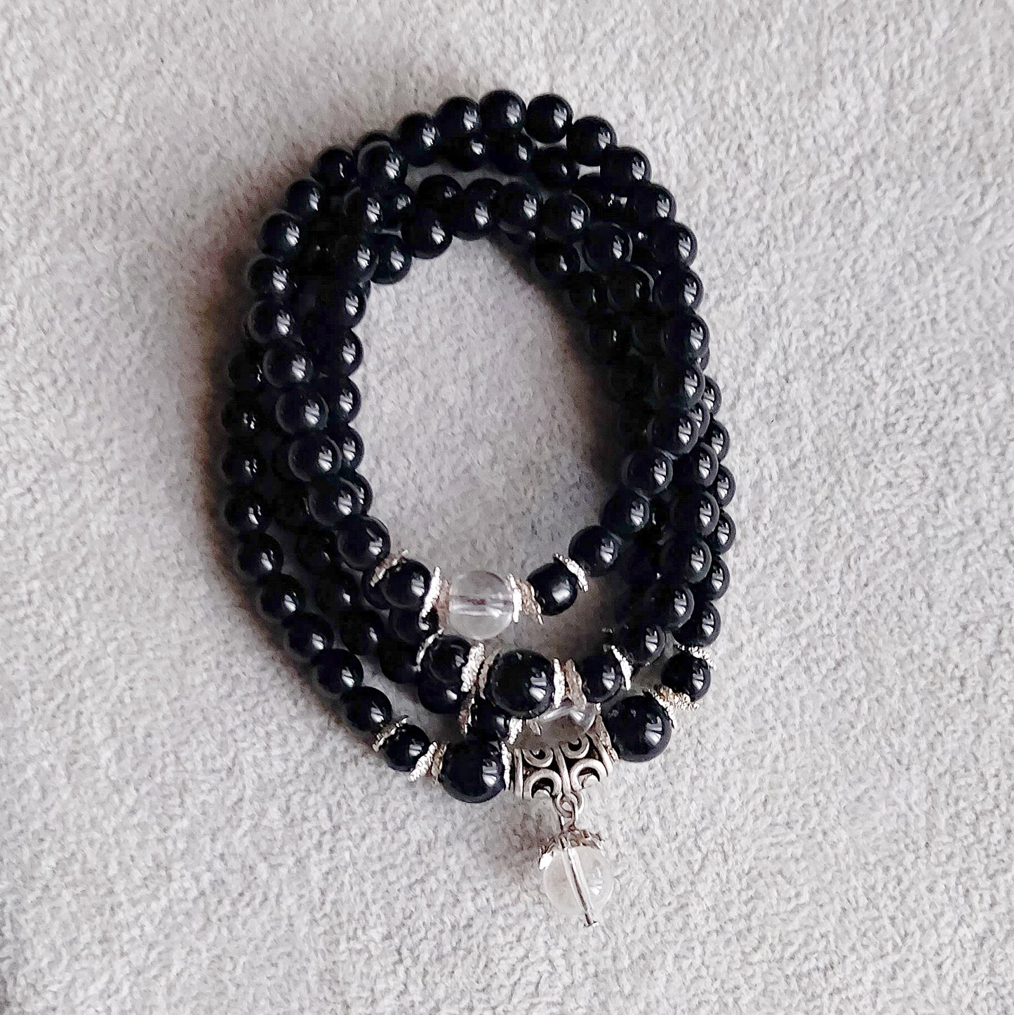 PRISHA ~ Bracciale - Collana JAPAMALA 108 grani in cristallo