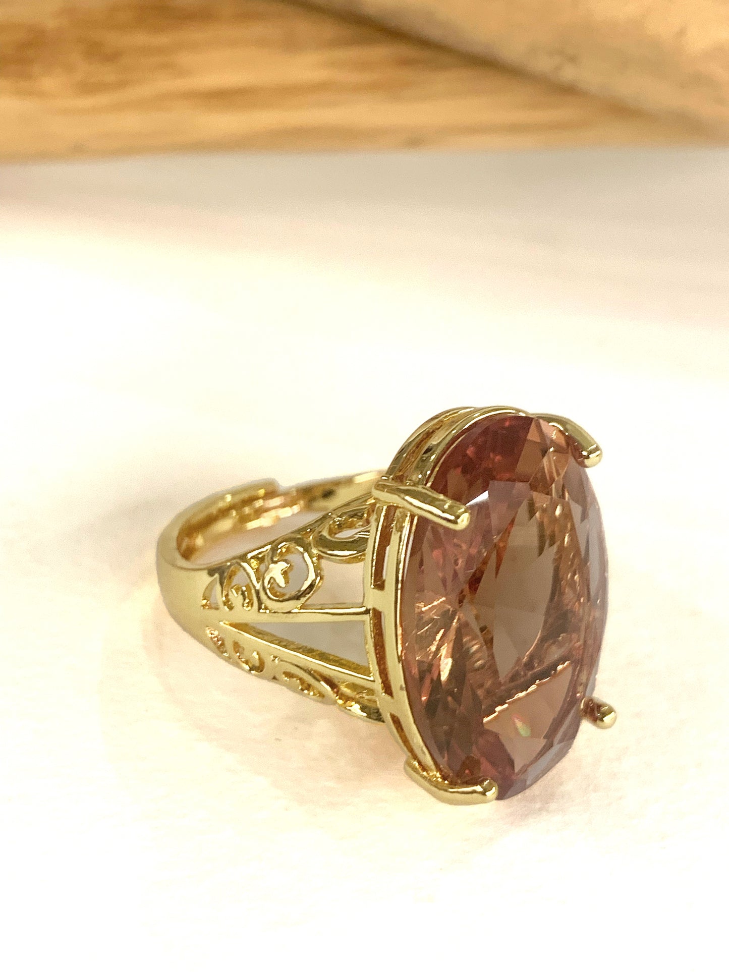 RANI XL ~ Anello regolabile con Zultanite  naturale -
