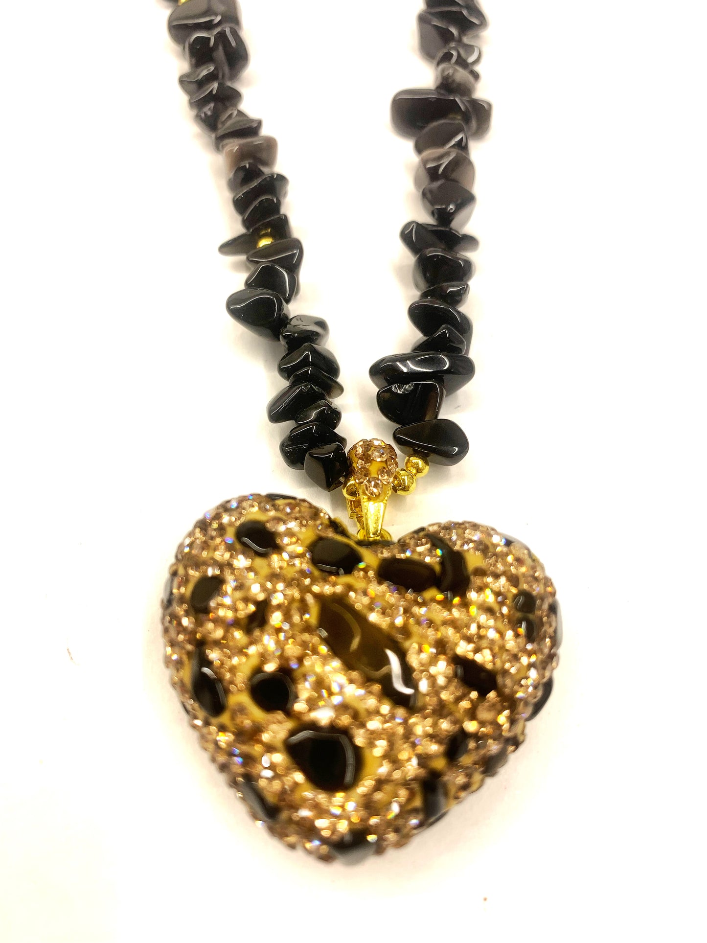 HEART CHIPS COLLANA ~ QUARZO NATURALE