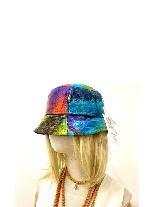 JAIPUR ~ Cappello nepalese in canapa naturale e cotone ~ Multicolor~