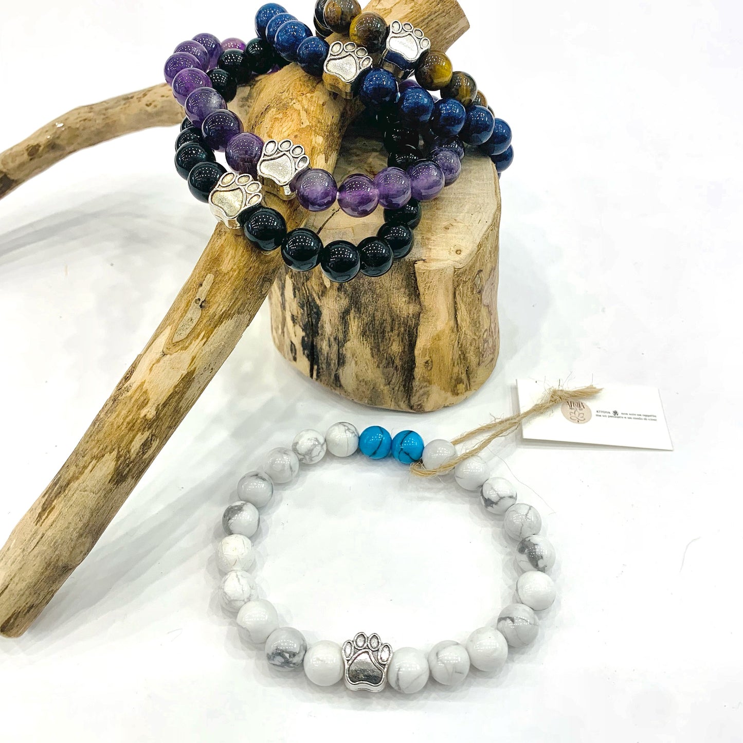 AHIMSA Colors bracciale elasticizzato con zampa