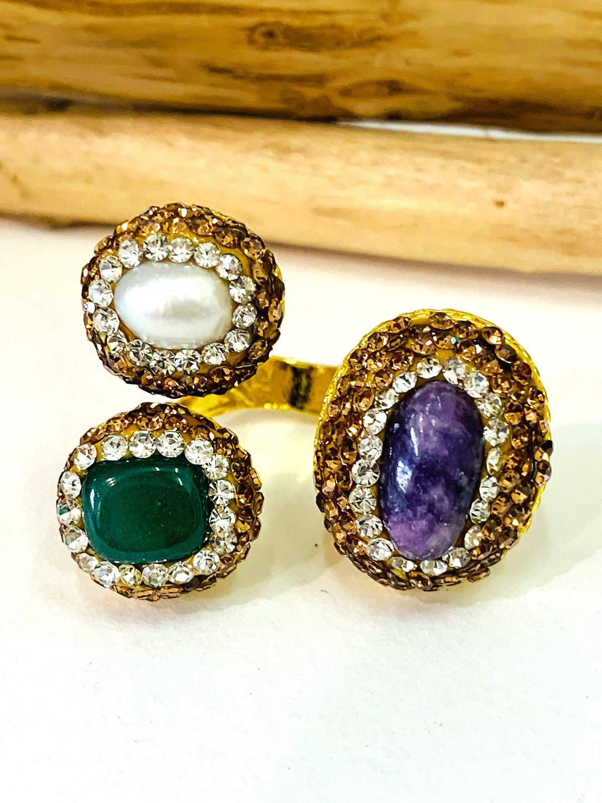 ISANA CONTRARIE'  ~ ANELLO IN PIETRA DURA NATURALE