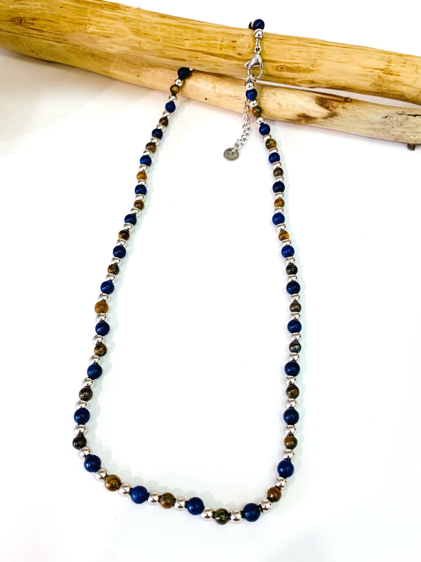 APARNA ~ Bracciale unisex bicolore in PIETRE DURE NATURALI + acciaio inossidabile (Copia)