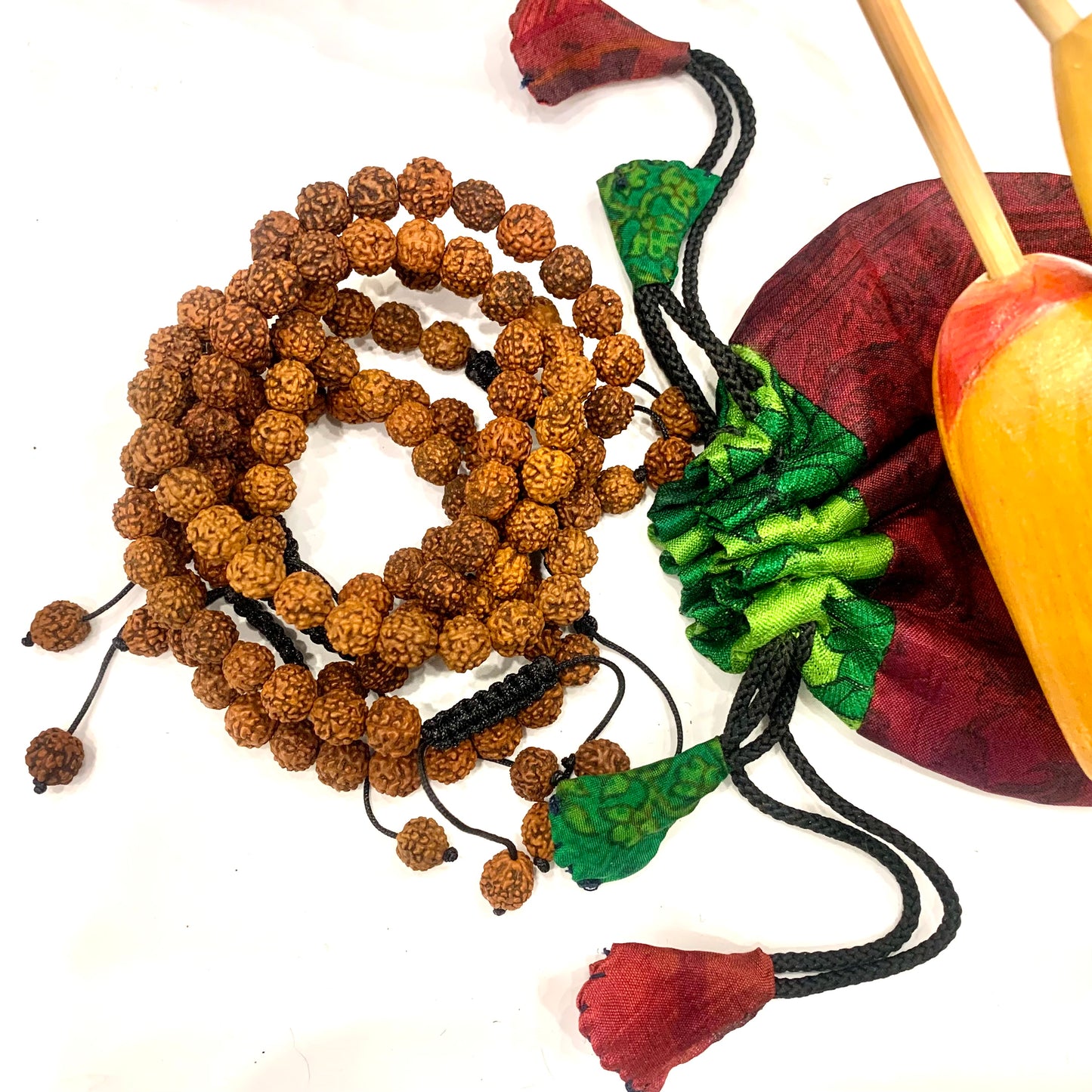 RUDRA ~ Mala~bracciale rudraksha 21 grani regolabili