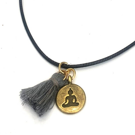 Bushido in Kanji~Pendenti su cordino cerato con nappina
