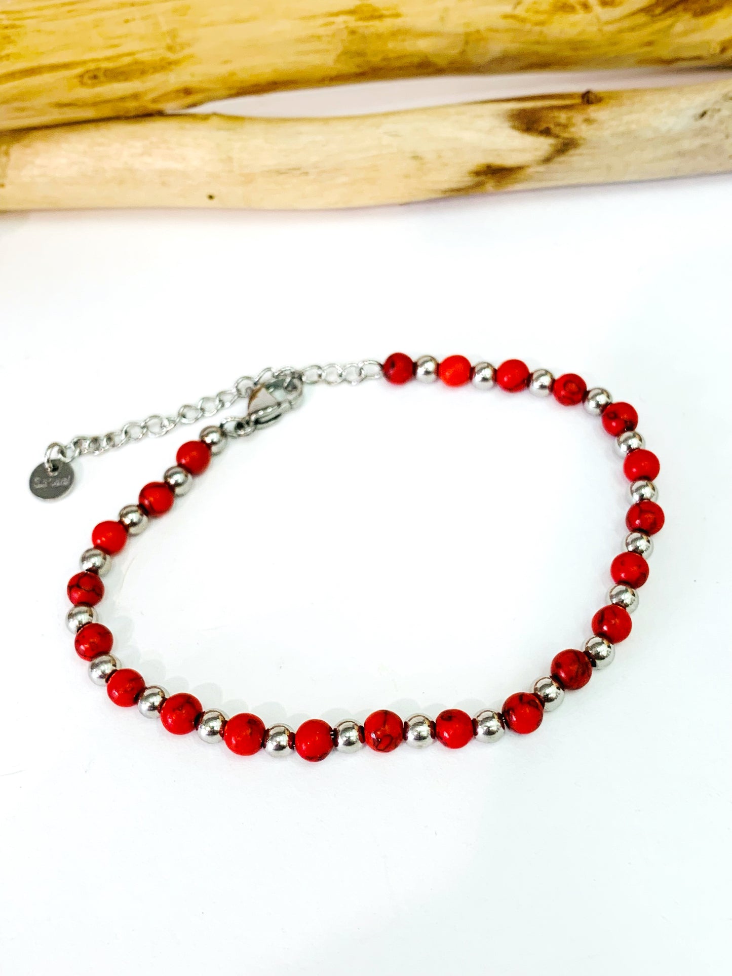 APARNA ~ Bracciale unisex bicolore in PIETRE DURE NATURALI + acciaio inossidabile (Copia)