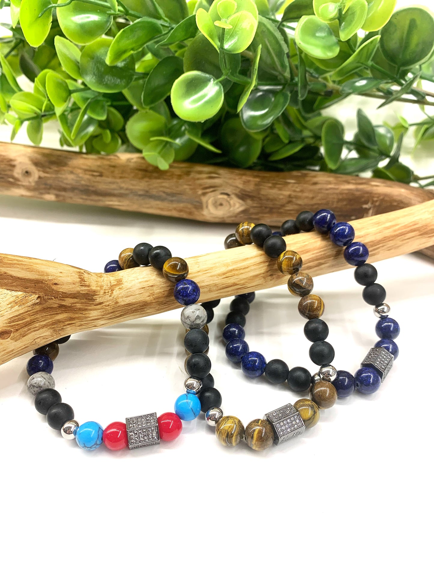 ARVAK ~ Bracciale elastico pietre dure naturali
