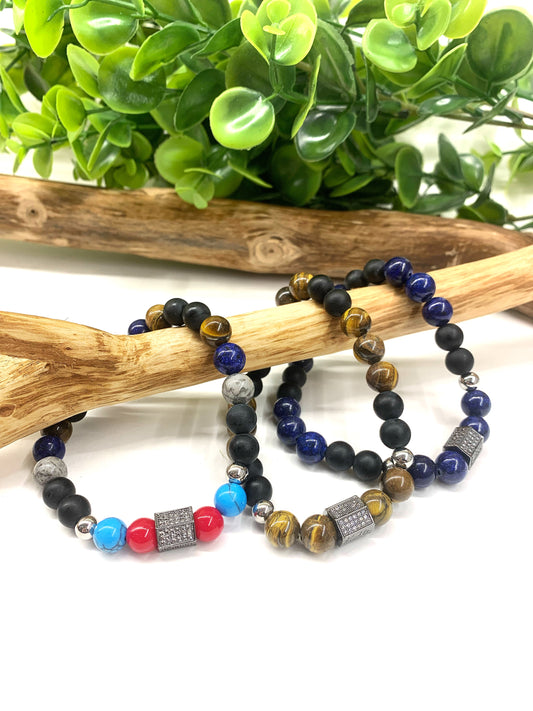 ARVAK ~ Bracciale elastico pietre dure naturali