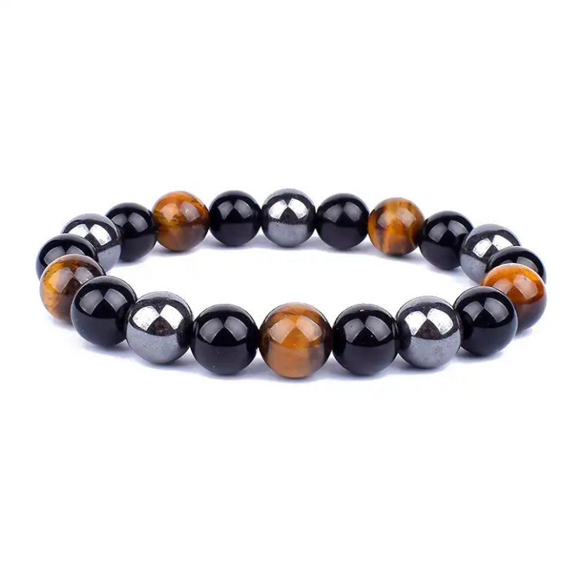SANRAK~ BRACCIALE TRIPLA PROTEZIONE~ pietra dura naturale