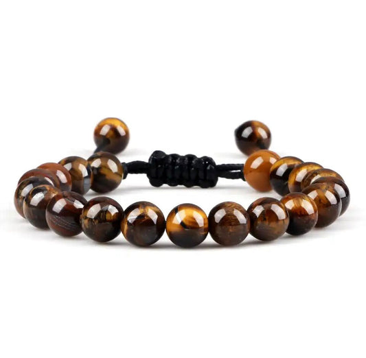 REIJI OCCHIO DI TIGRE   ~ IN PIETRE DURE NATURALI~Bracciale mala IN OCCHIO DI TIGRE