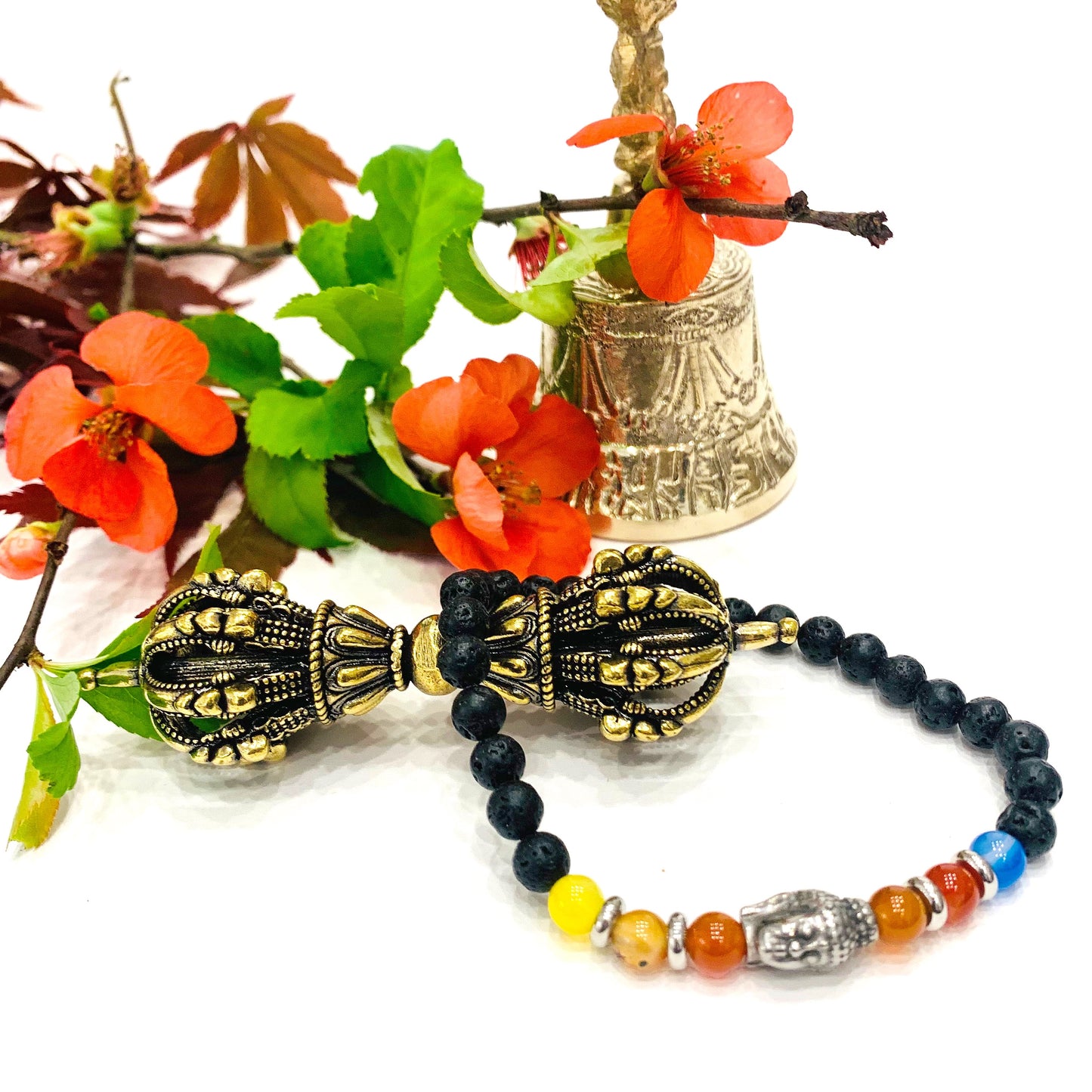 TASHI Bracciale elasticizzato con Buddha per uomo e donna