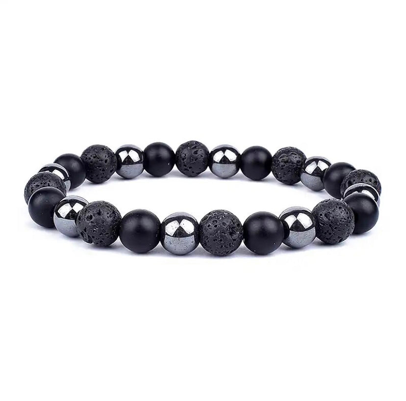 SANRAK~ BRACCIALE TRIPLA PROTEZIONE~ pietra dura naturale
