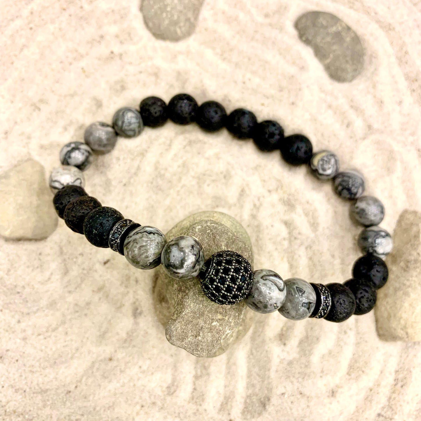 SHANARU~Bracciale elastico pietre dure naturali